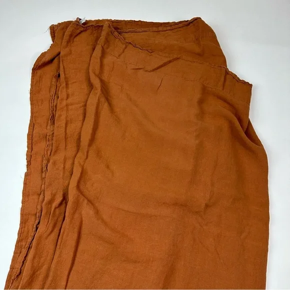 Parachute Linen Full Queen Flat Sheet Earth Tone - Picture 2 of 6